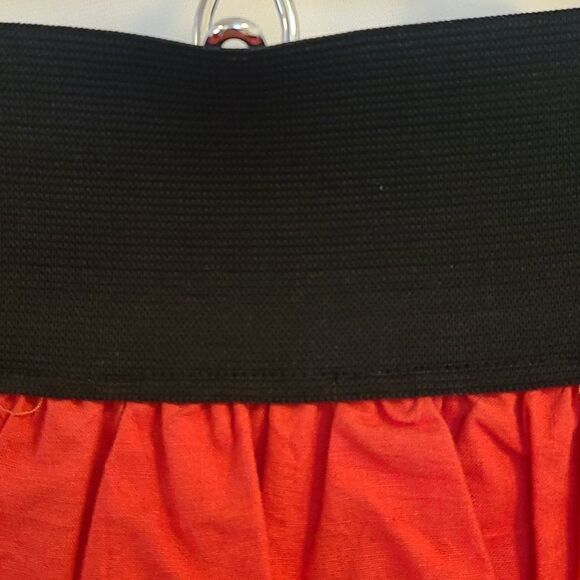 Vintage 80's union made peplum retro red and black  skirt sz 11 - Picture 2 of 11